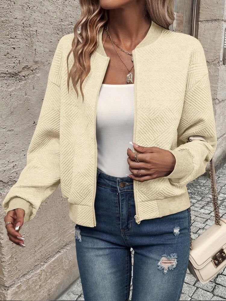 Jessy Zip-Up Textured Jacket