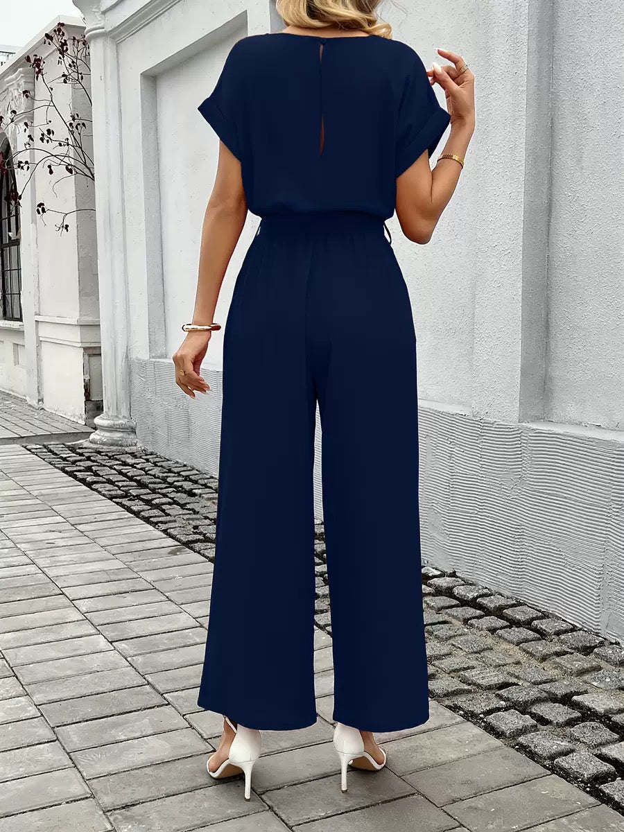 Sienna Belted Wide-Leg Jumpsuit
