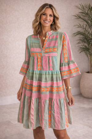 Bohemian Tiered Midi Dress
