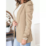 Tailored Blazer with Statement Puff Sleeves