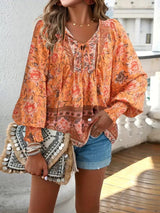 Bohemian Floral  Blouse