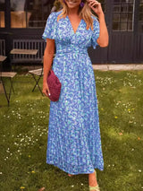 Floral V-Neck Maxi Dress