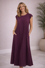 Luna Pleated Maxi Dress