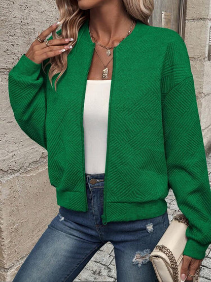 Jessy Zip-Up Textured Jacket