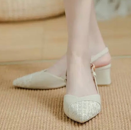 Pointed Slingback Heels