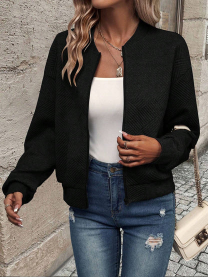Jessy Zip-Up Textured Jacket