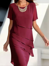 Elegant Layered Midi Dress