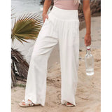 Solea Smocked Wide-Leg Pants