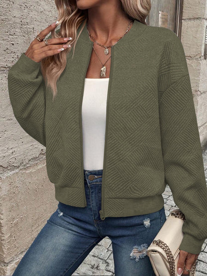 Jessy Zip-Up Textured Jacket