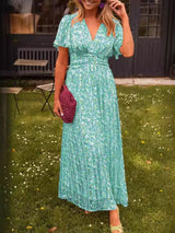 Floral V-Neck Maxi Dress