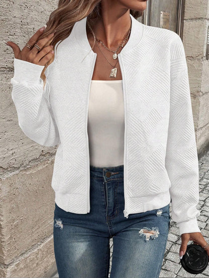 Jessy Zip-Up Textured Jacket