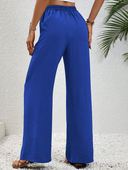 Relaxed Wide-Leg Drawstring Trousers