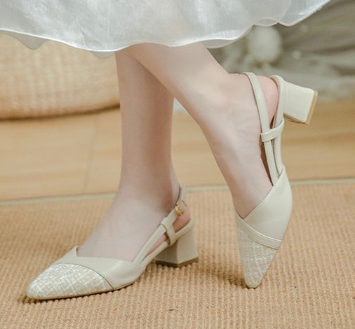 Pointed Slingback Heels