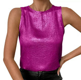 Shimmer Sleeveless Statement Top