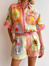 Tuscany Printed Belted Playsuit