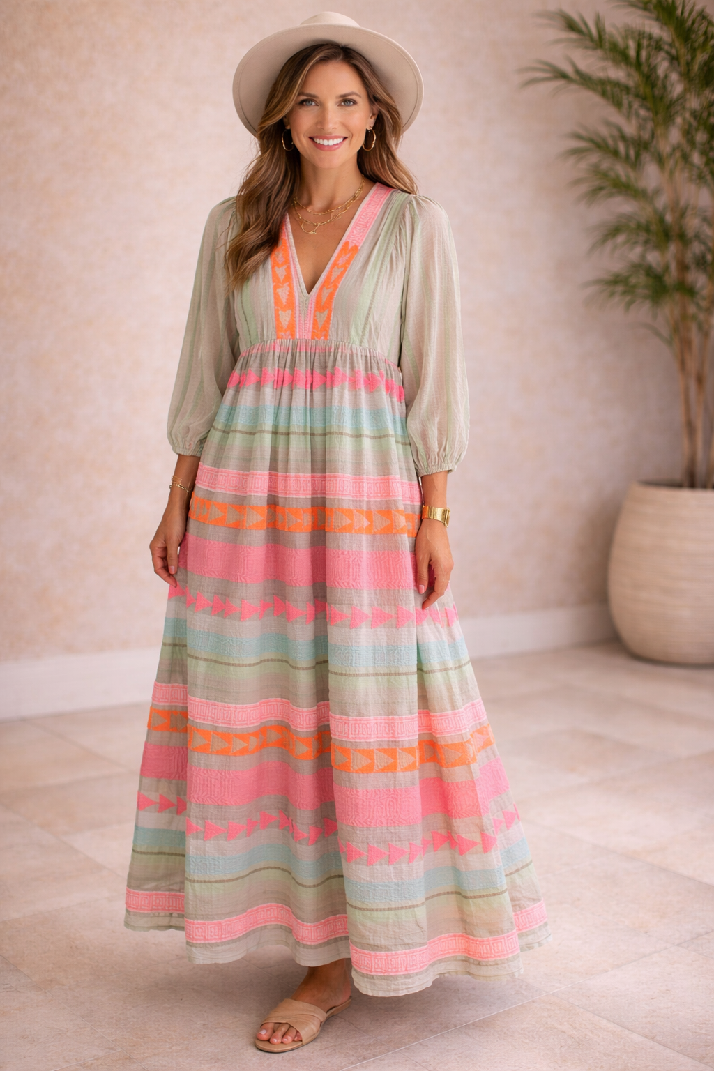 Flowy Bohemian Maxi Dress