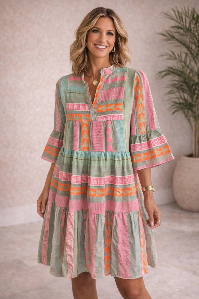 Bohemian Tiered Midi Dress