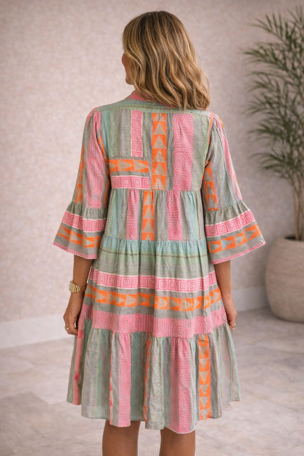 Bohemian Tiered Midi Dress