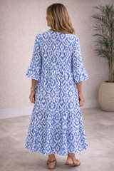 Bohemian  Maxi Dress with Tassel Tie Detail