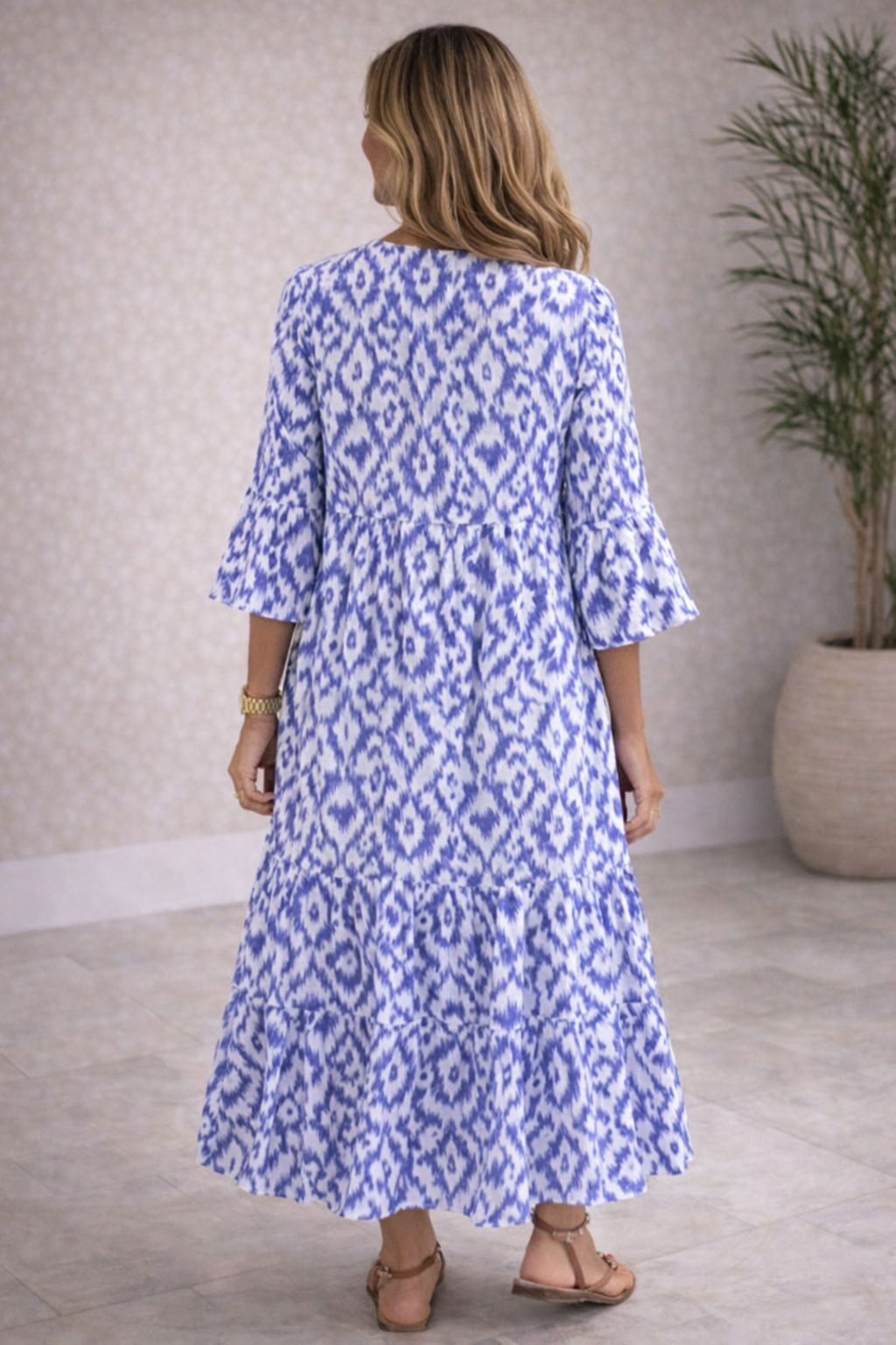 Bohemian  Maxi Dress with Tassel Tie Detail