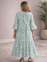 Bohemian  Maxi Dress with Tassel Tie Detail