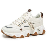 Chunky Lace-Up Trainers with Contrast Sole