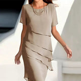 Elegant Layered Midi Dress