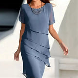 Elegant Layered Midi Dress